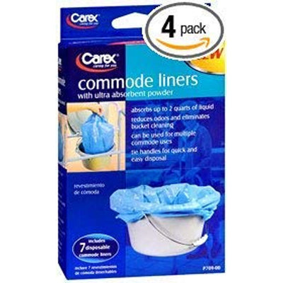 Carex Disposable Commode Liners - 2-Qt Capacity, 7-Pack