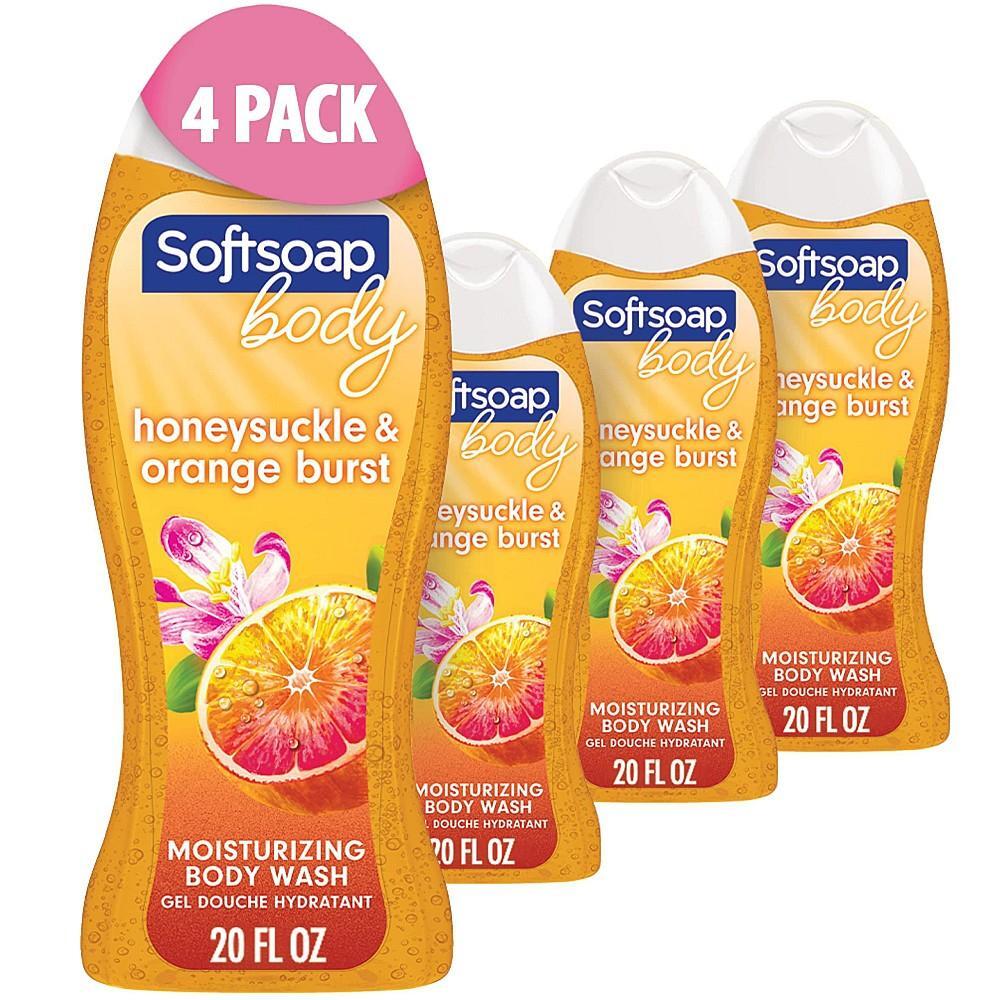 Softsoap Moisturizing Body Wash, Honeysuckle & Orange Burst, 20 Fl Oz