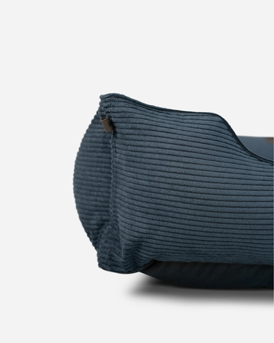 Luxurious Graphite Corduroy Dog Sleeper Bed