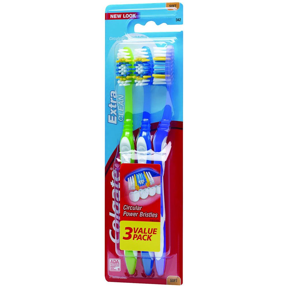 Brosse à dents Colgate Extra Clean à tête pleine - Douce