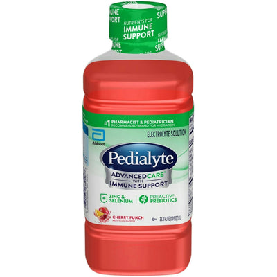 Pedialyte Advanced Care Plus Solución Electrolítica, Sabor Cereza