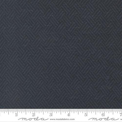 Tissu en flanelle tissé en panier bleu marine Prairie Gather de 108" par yard