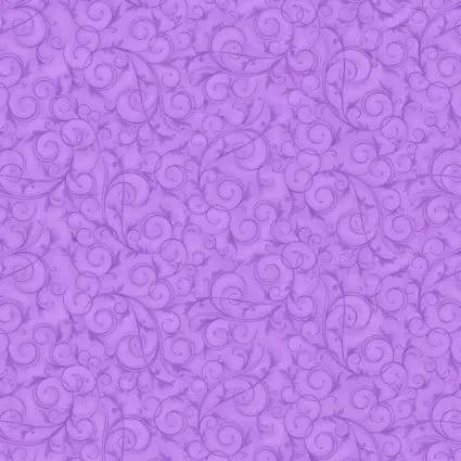 Tissu de fond lilas violet à motifs tourbillons de 108"