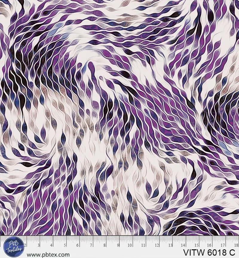Vitality Chic Purple Cotton Wideback Fabric - 108" per Yard