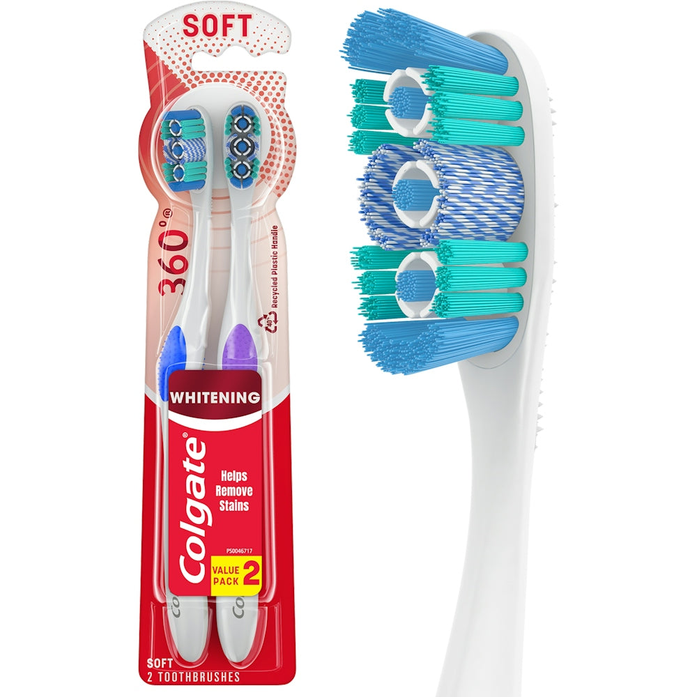 Cepillo de dientes manual blanqueador Colgate Optic White - Suave 2 Pack