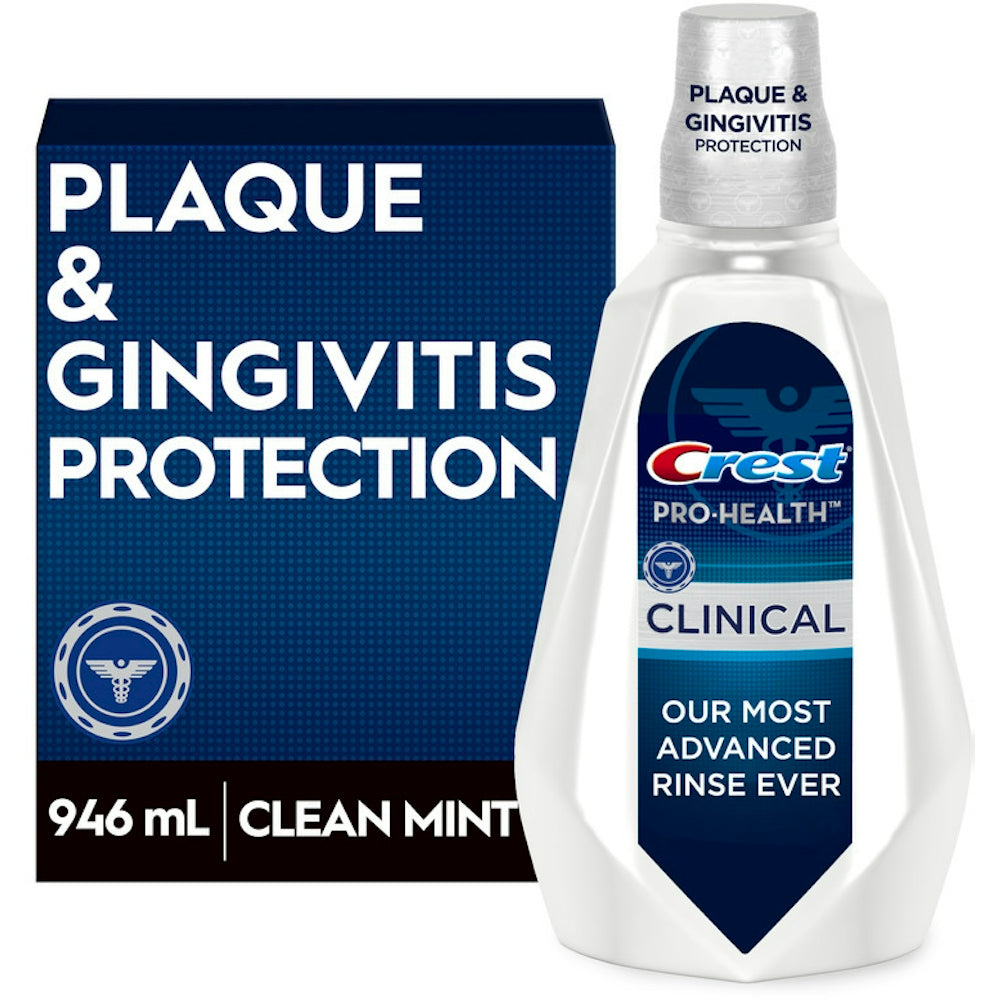 Bain de bouche Crest Pro Health Clinical Deep Clean Mint - 32 Fl Oz