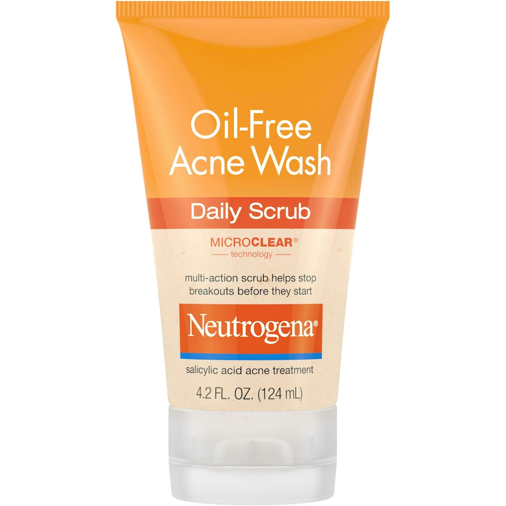 Neutrogena Limpiador Facial Exfoliante Diario Sin Aceite para el Acné - 4.2 Fl Oz