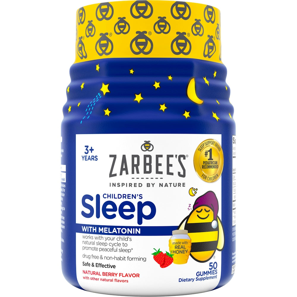 Gommes de sommeil pour enfants Zarbee's avec mélatonine, 50 unités