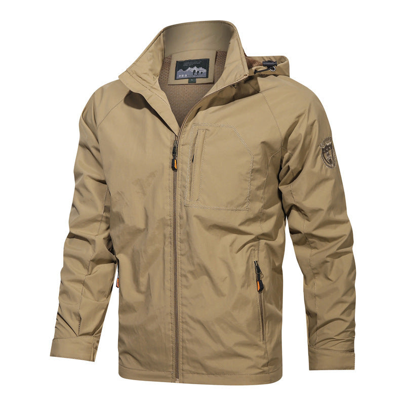 Chaqueta de Montañismo delgada a prueba de viento para hombres