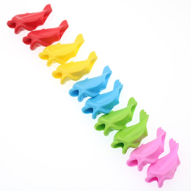 Double Finger Pen Holder Silicone Writing Tool Set