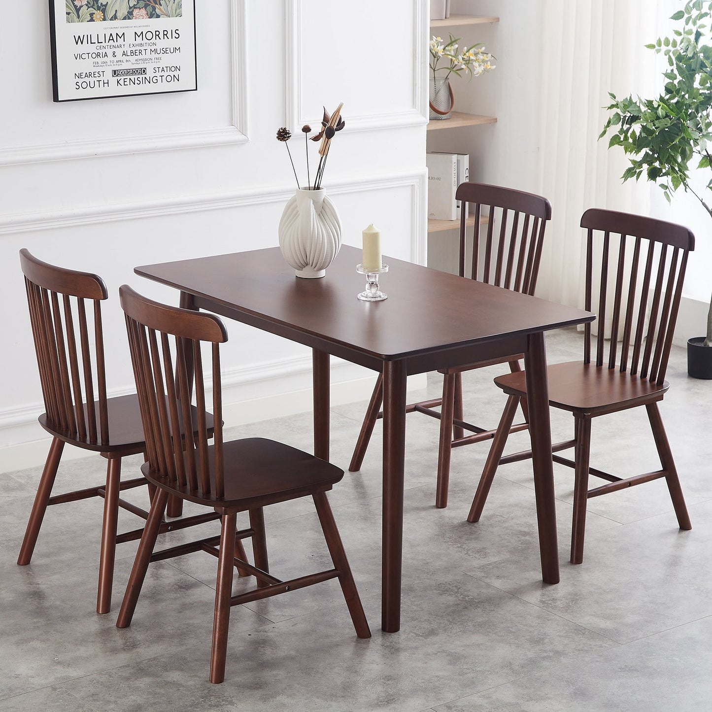 Sillas de Comedor de Nogal Elegantes - Juego de 4