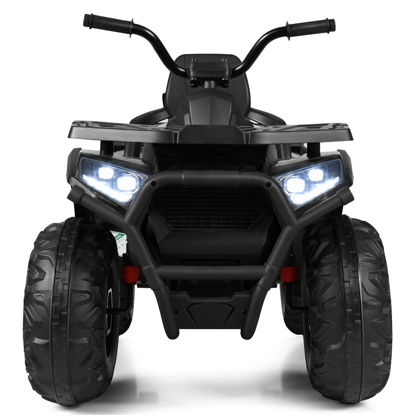 Quad ATV électrique 4 roues pour enfants 12V avec MP3 et lumières LED - Noir