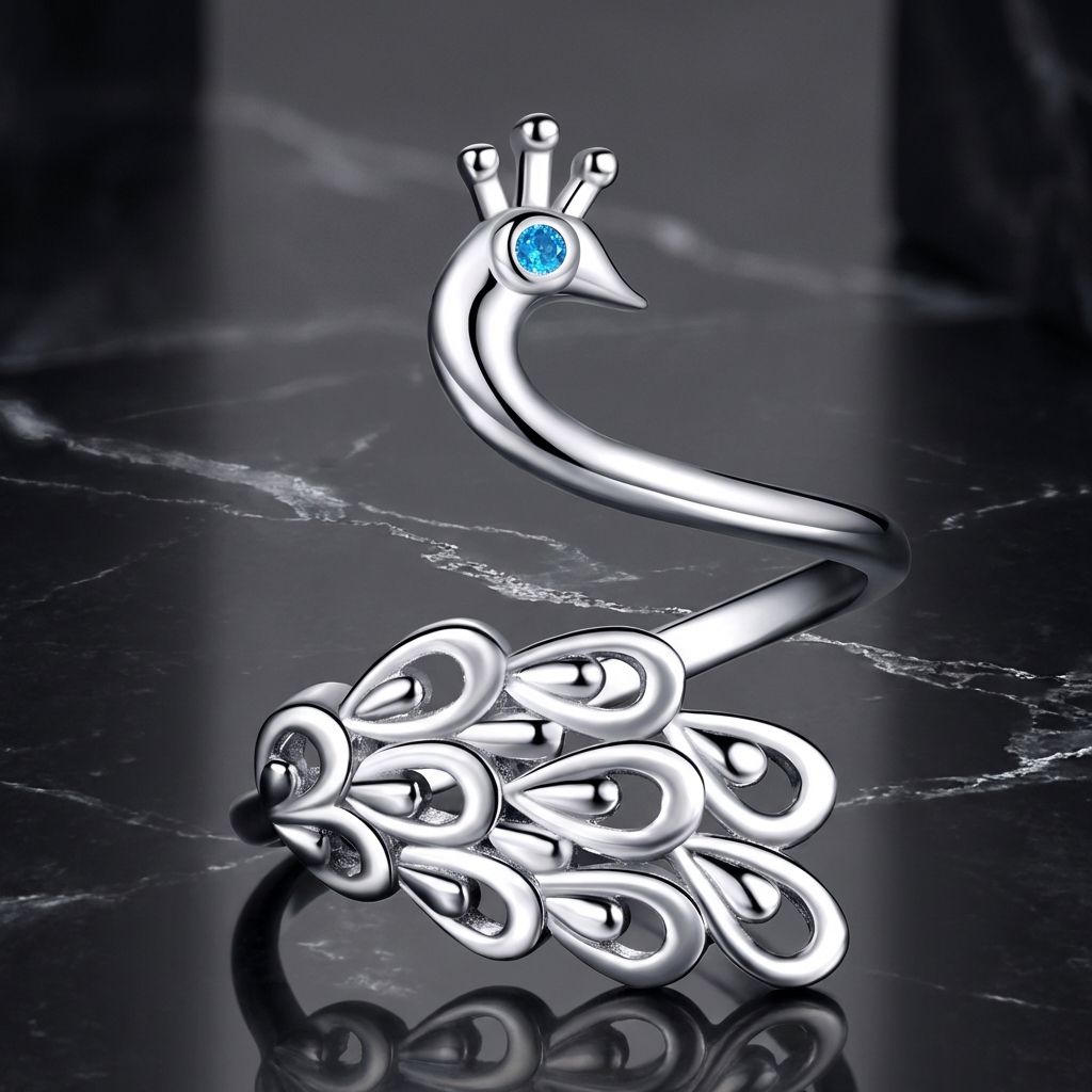 925 Sterling Silver Plated Platinum Pavé CZ Ring for Women