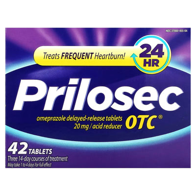 Prilosec OTC 20 mg - 42 Comprimés pour le Soulagement des Brûlures d'Estomac
