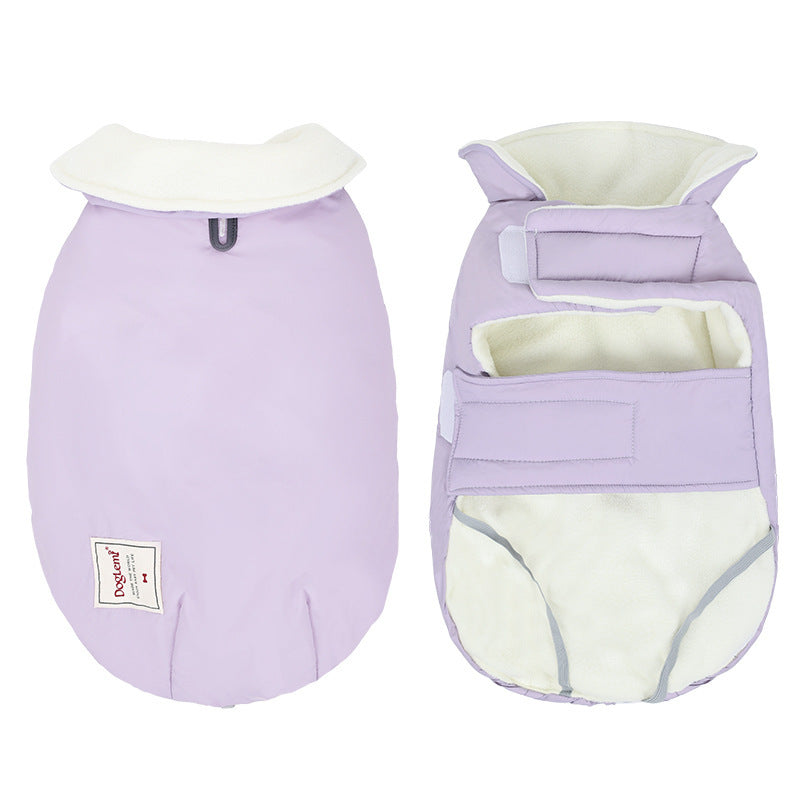 Lapel Turtleneck Cotton-Padded Dog Vest - Warm & Stylish