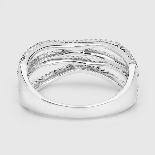Anillo de Compromiso de Diamante Blanco de 0.46 Quilates en Oro Blanco de 14K