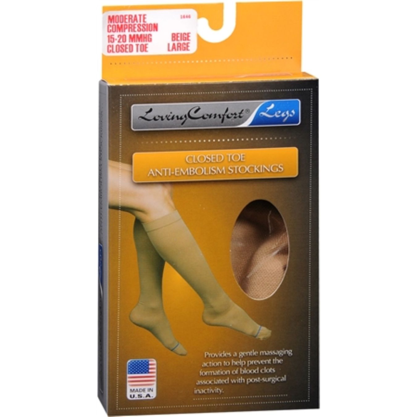 Medias de Compresión Altas Loving Comfort para Mujeres - Beige Grande