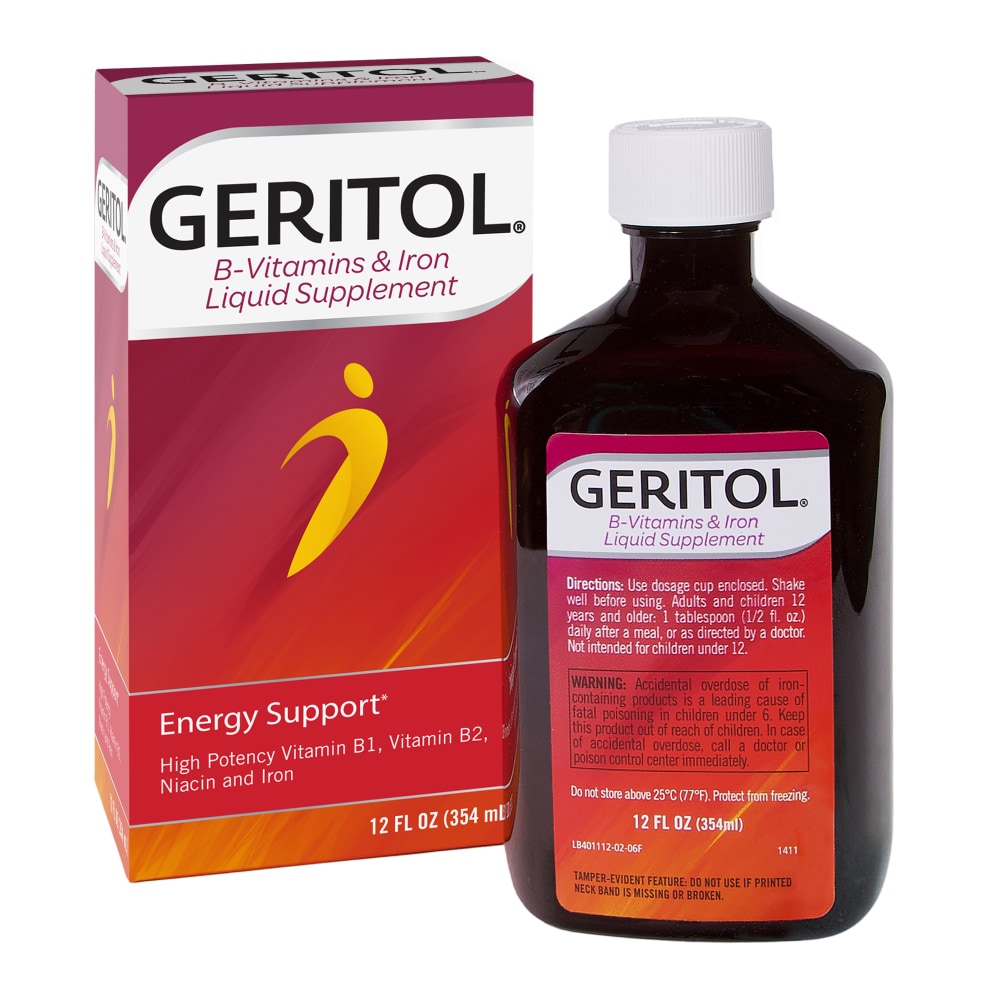 Supplément de vitamines et de fer liquide Geritol