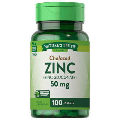 Zinc chélaté de Nature's Truth 50 mg - 100 comprimés