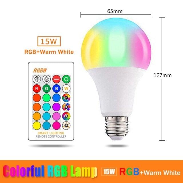 Smart RGBW LED Bulb with Remote Control - Color Changing