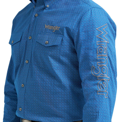 Wrangler Men's True Blue Logo Long Sleeve Shirt - Korvel