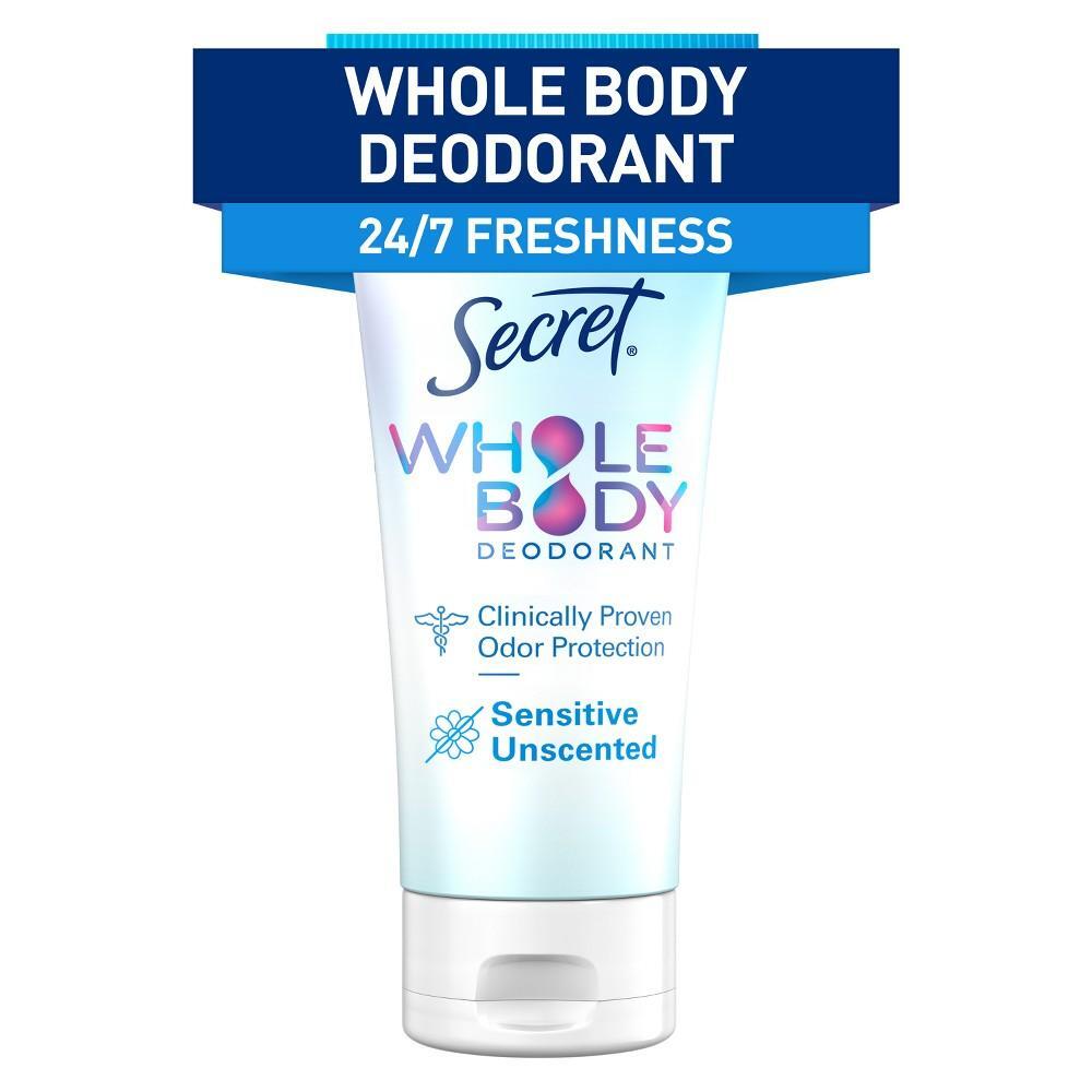 Déodorant corporel entier Secret sans aluminium crème claire - Inodore - 3,0 oz