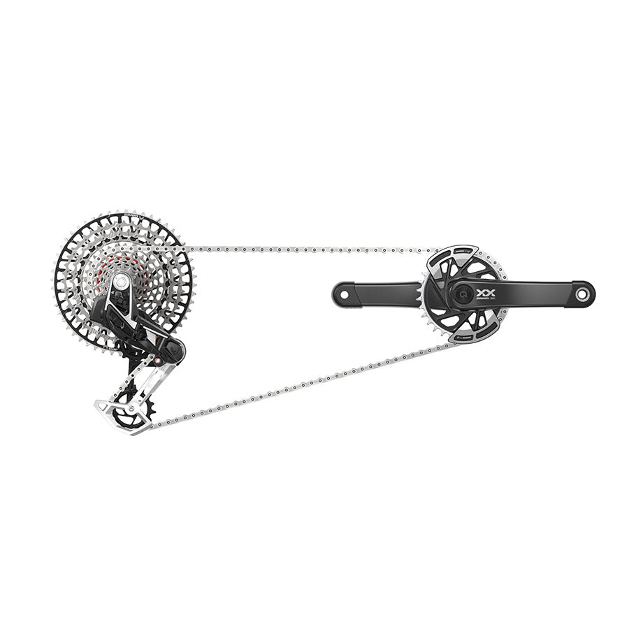 Groupeset de compteur de puissance SRAM XX T-Type Eagle AXS 170 mm Noir