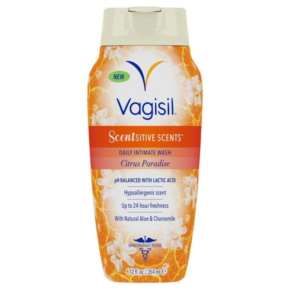 Vagisil Scentsitive Scents Lavado Femenino Diario, Citrus Paradise, 12 fl oz