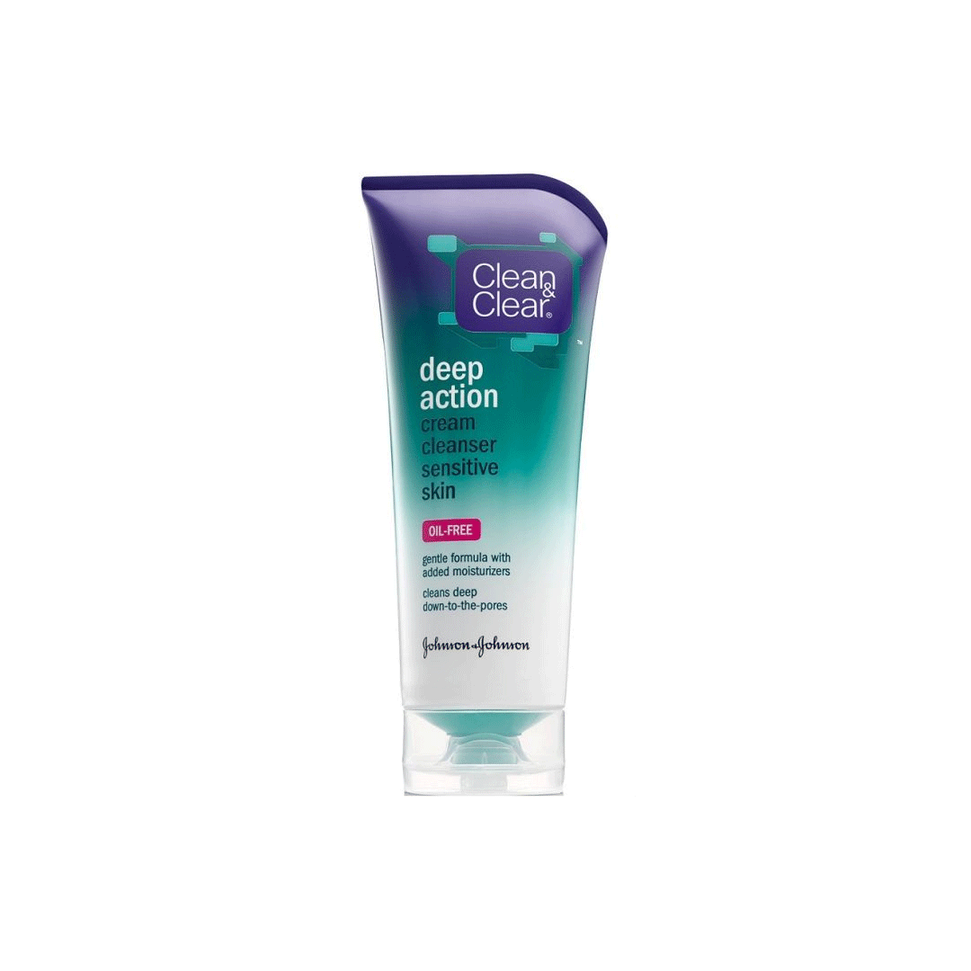 Nettoyant Crème Nettoyant Profond Clean & Clear pour Peau Sensible, 6,5 Fl Oz