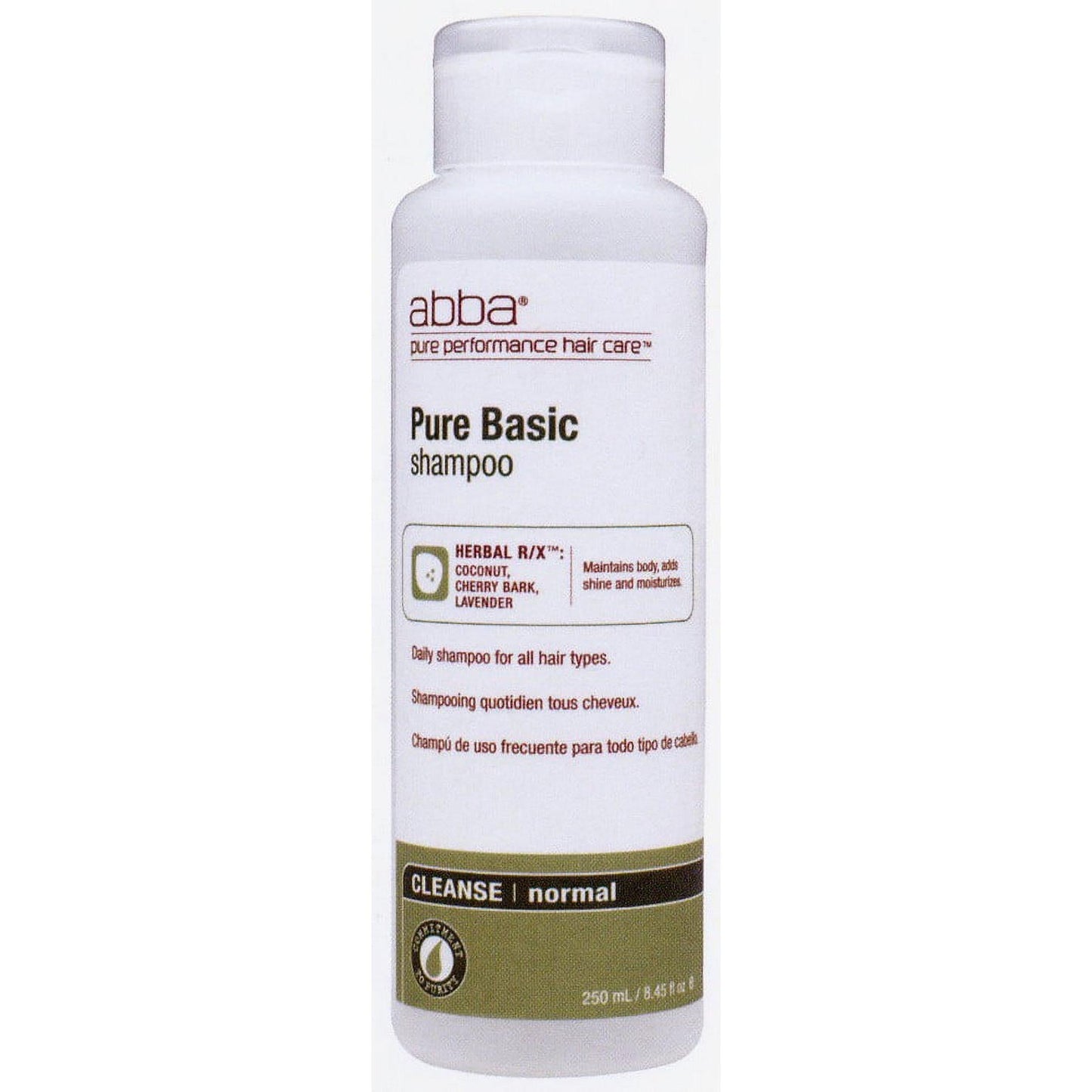 Champú Diario Básico Abba Pure - 8.45 Oz