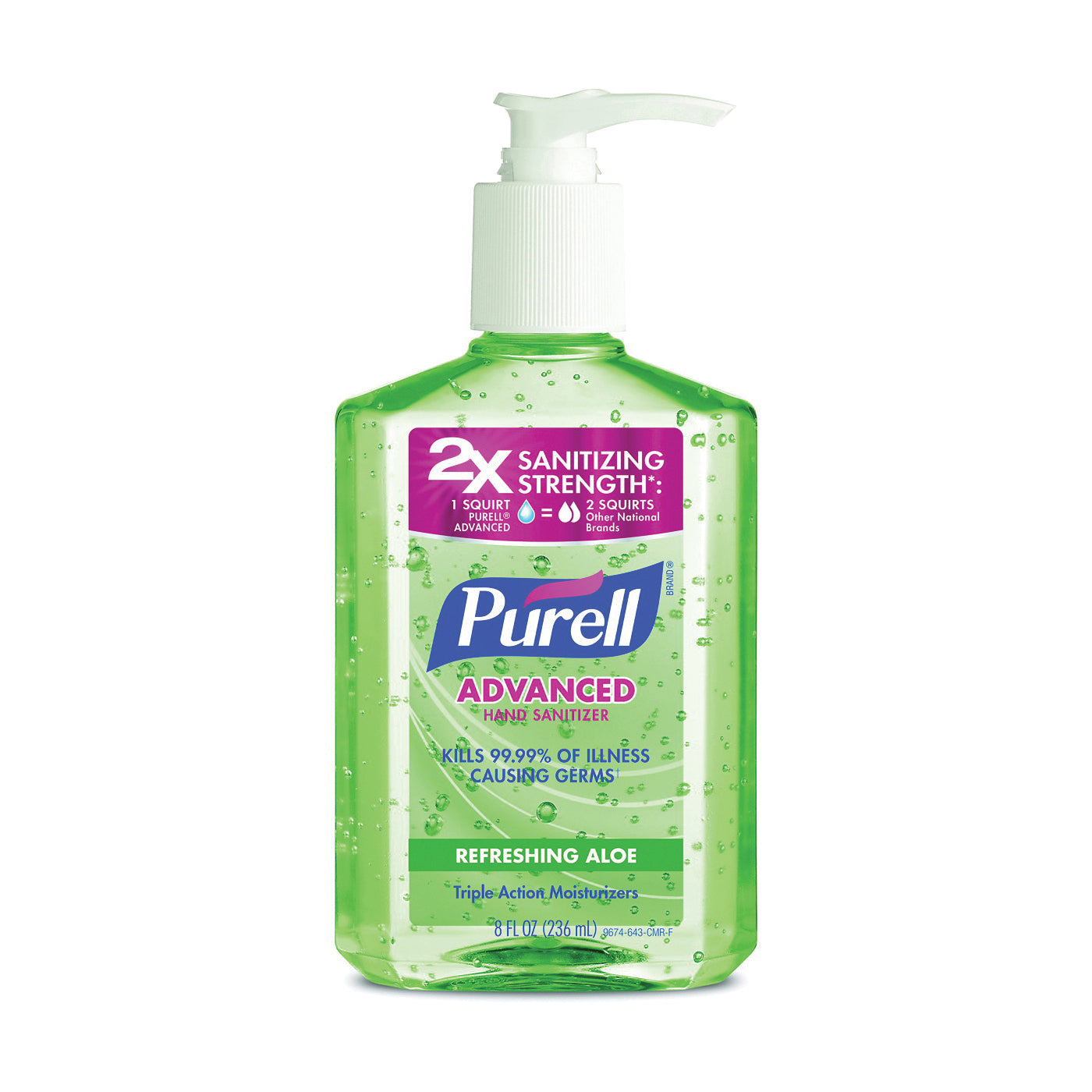 Gel de Manos Desinfectante Avanzado Purell en Botella con Dispensador, 8 Onzas