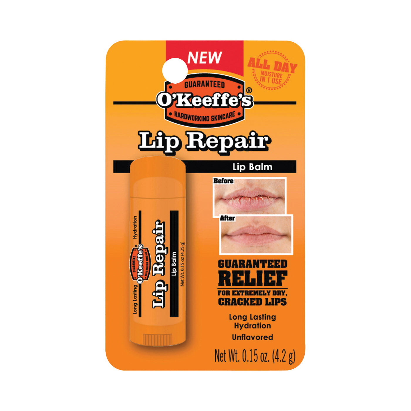 Bálsamo Labial Sin Sabor O'Keeffe's 0.15 Oz