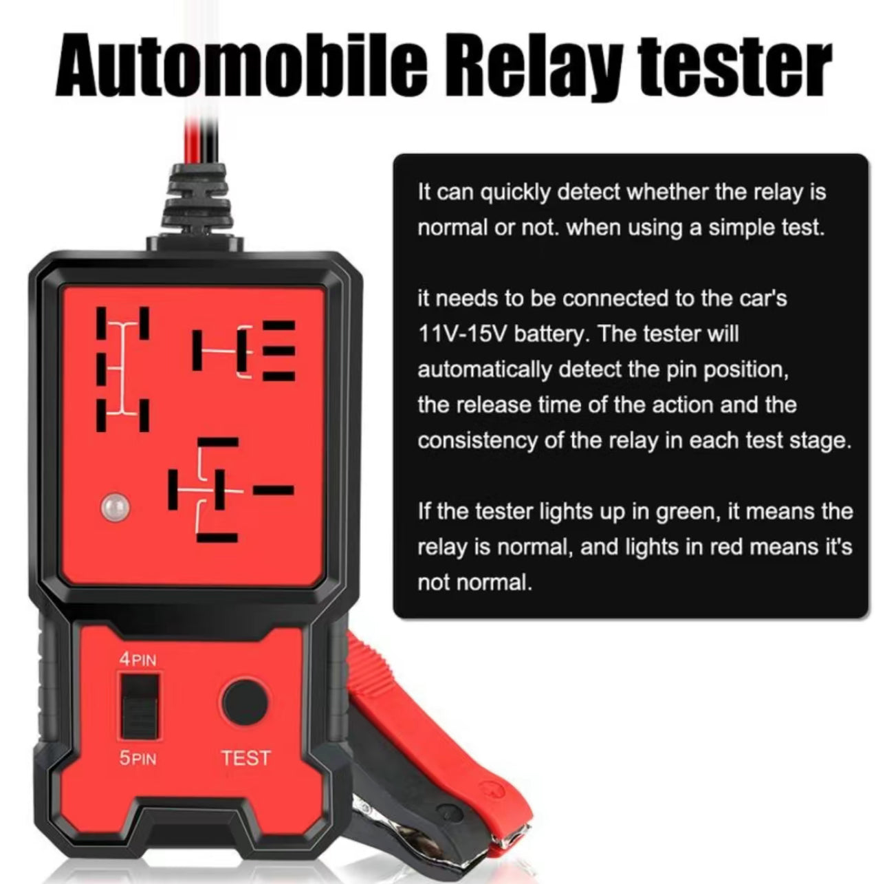 RelayCheck Pro 12V - Probador de Relés Automotriz de Precisión