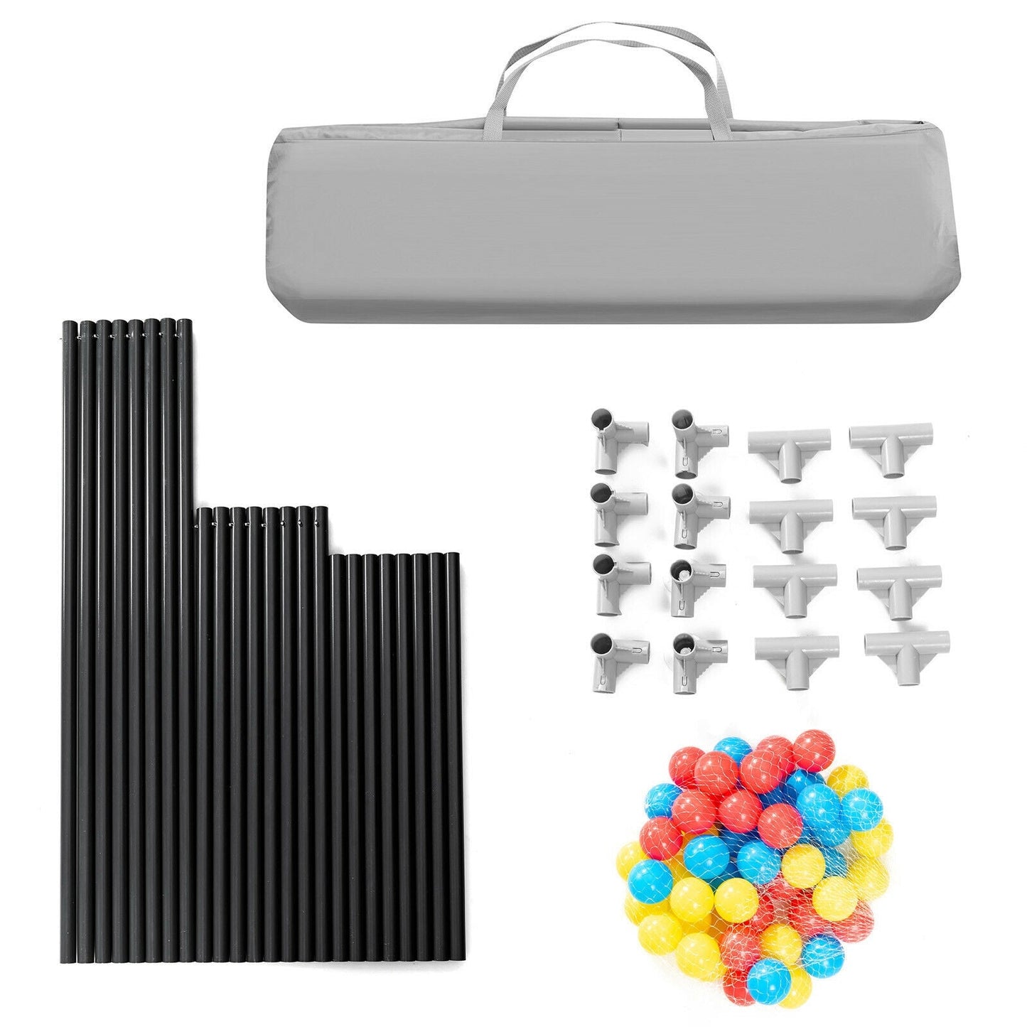 Barrière de sécurité pour bébé extra-large avec 50 balles océaniques - Gris
