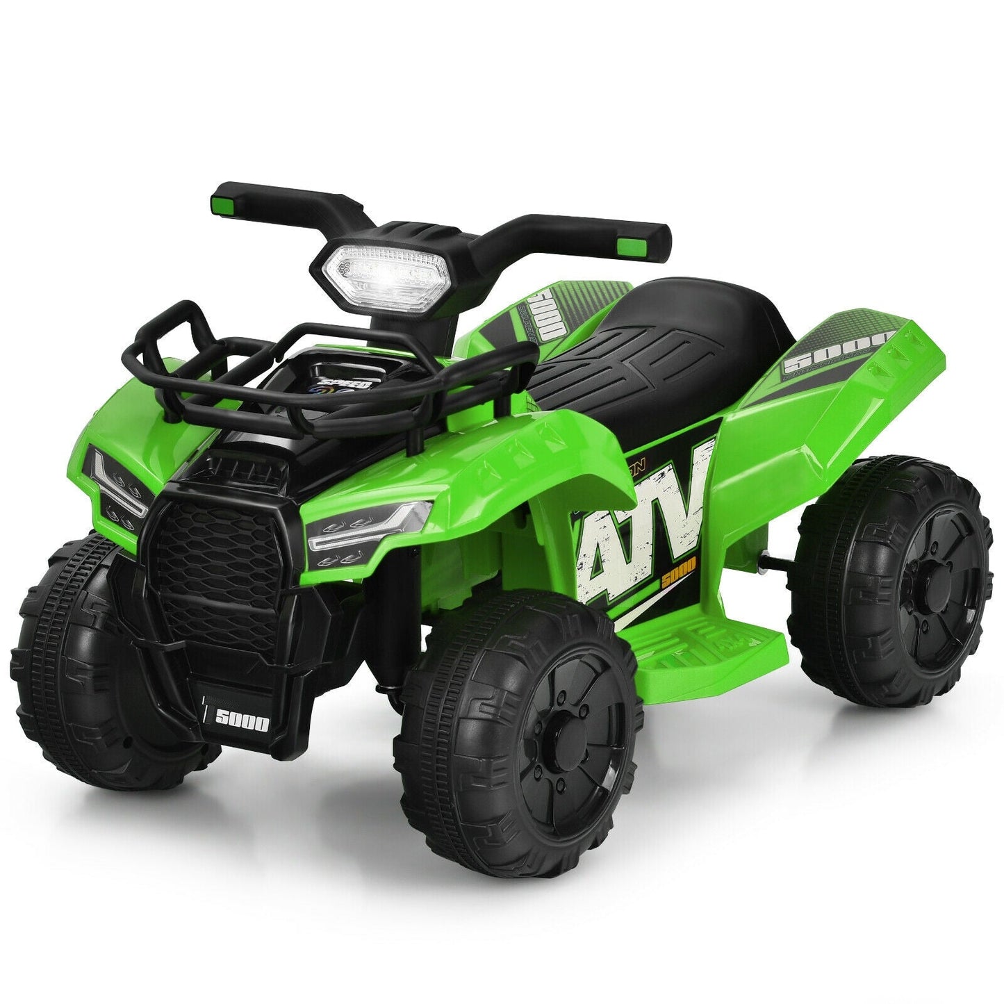 6V Kids ATV Quad Electric Ride On Car with LED Light - Green