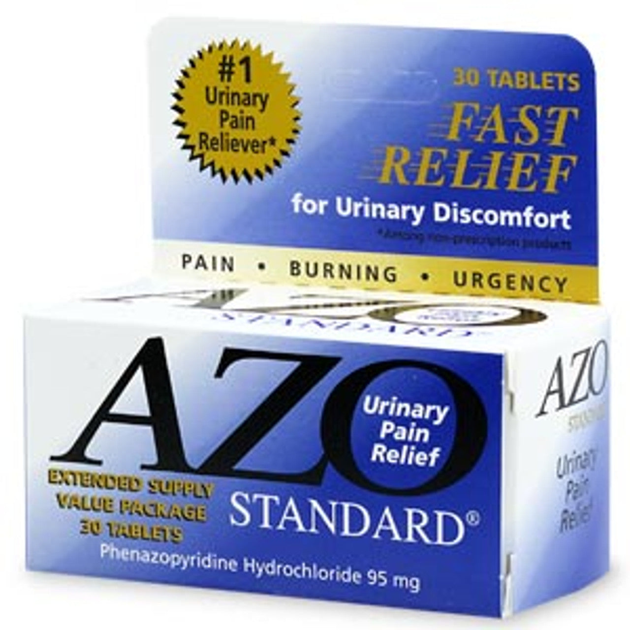 AZO Urinary Pain Relief Tablets, 95 mg - 30 Count Value Size