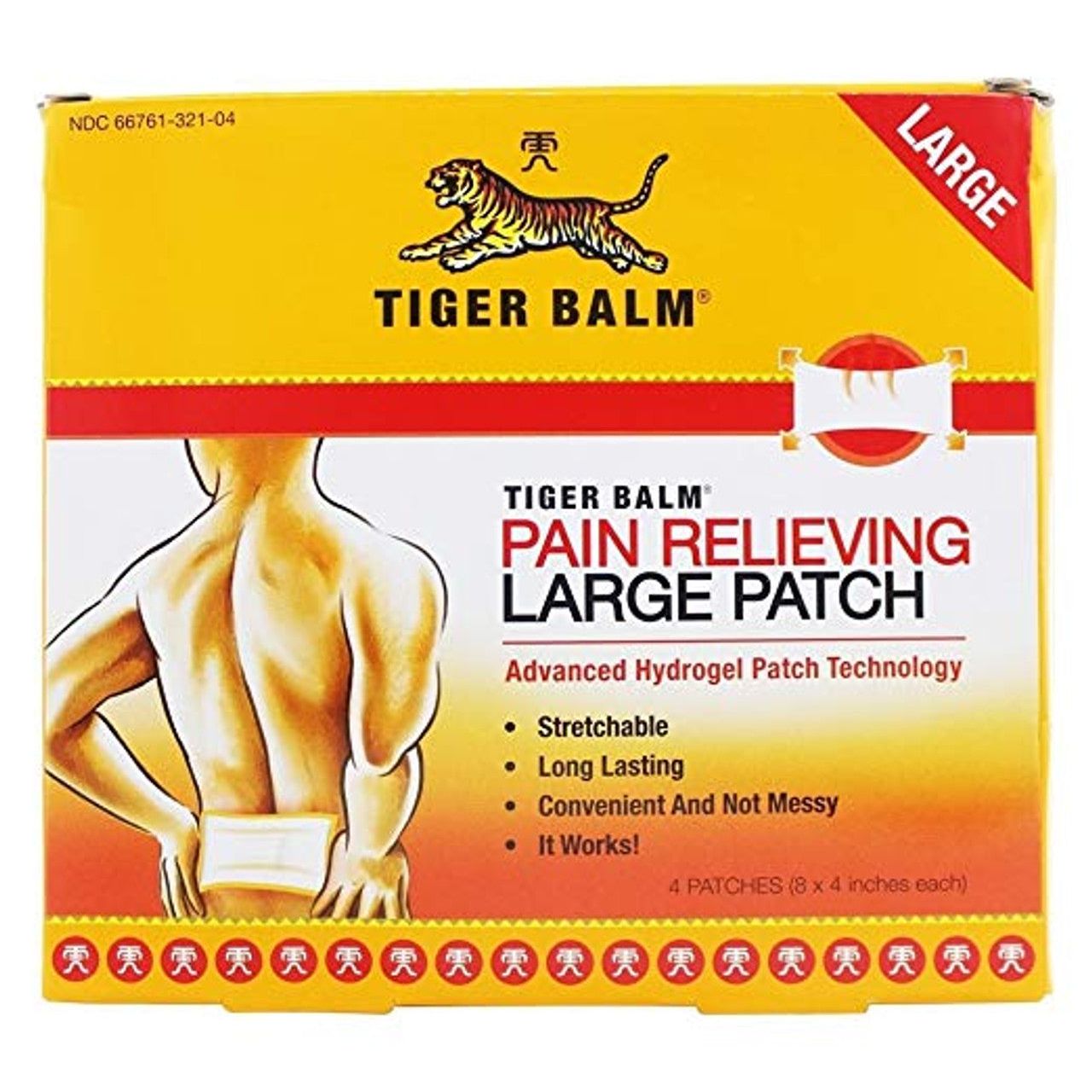Patch hydrogel apaisant Tiger Balm - Grand, 4 Patches