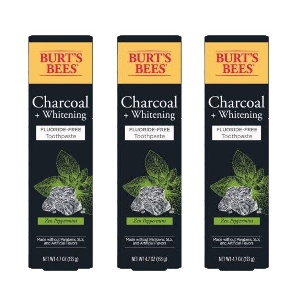 Burt's Bees Fluoride Free Toothpaste - Zen Peppermint & Charcoal