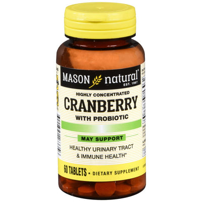 Mason Natural Highly Concentrated Cranberry with Probiotic - 60 Tablets