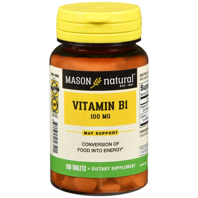 Mason Natural Vitamin B1, 100 mg Tablets