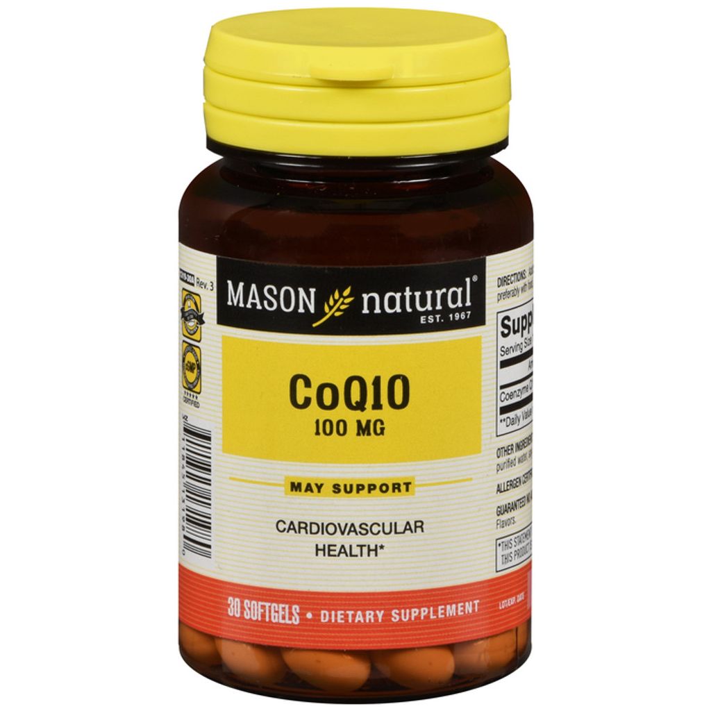 Mason Natural CoQ10 100mg Softgels - Calidad Premium