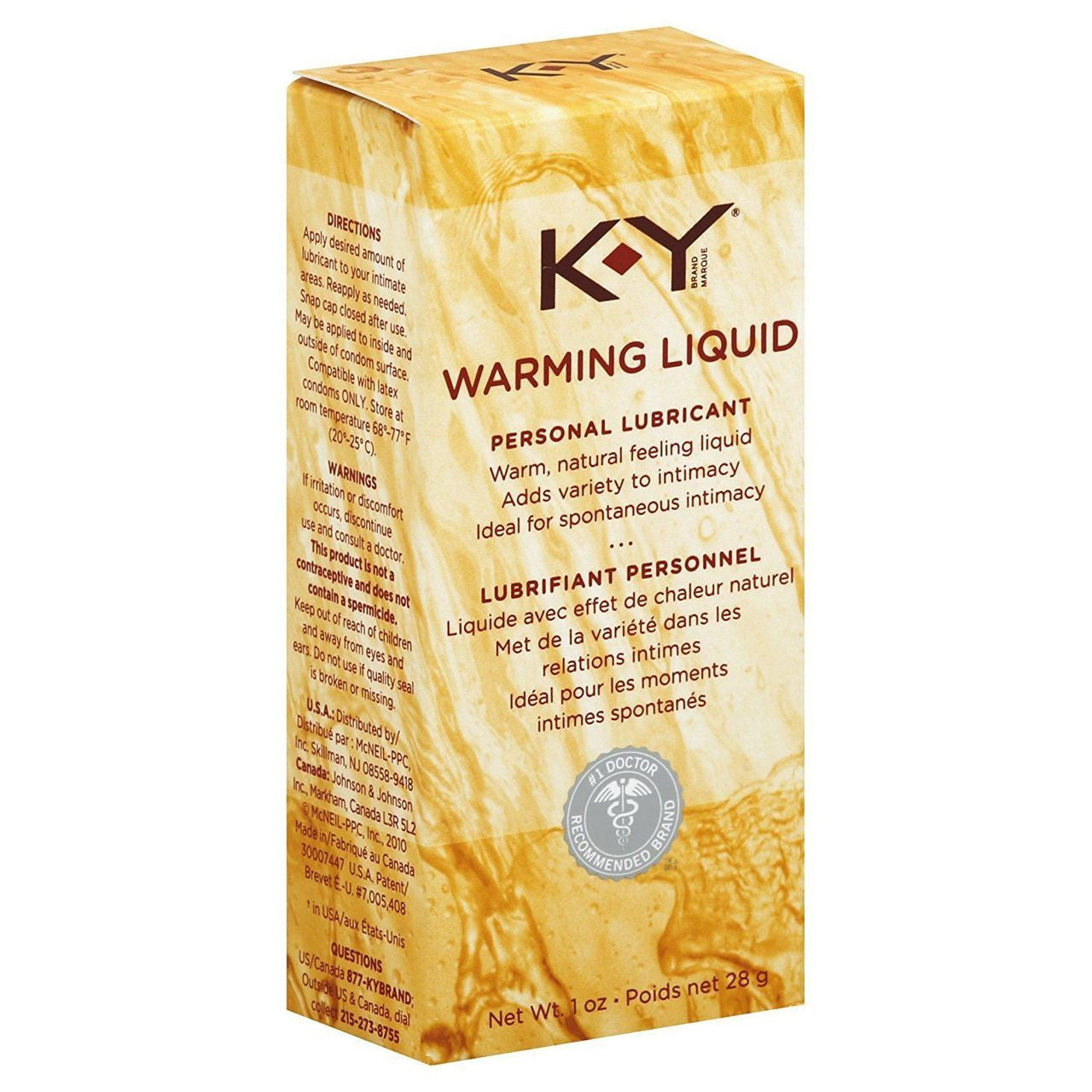 Lubrifiant personnel chauffant K-Y - 1 oz