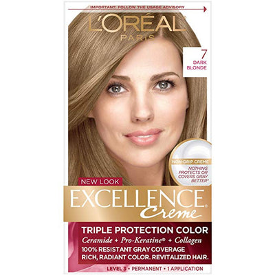Excellence L'Oreal Paris Triple Protection Hair Color, 7 Dark Blonde