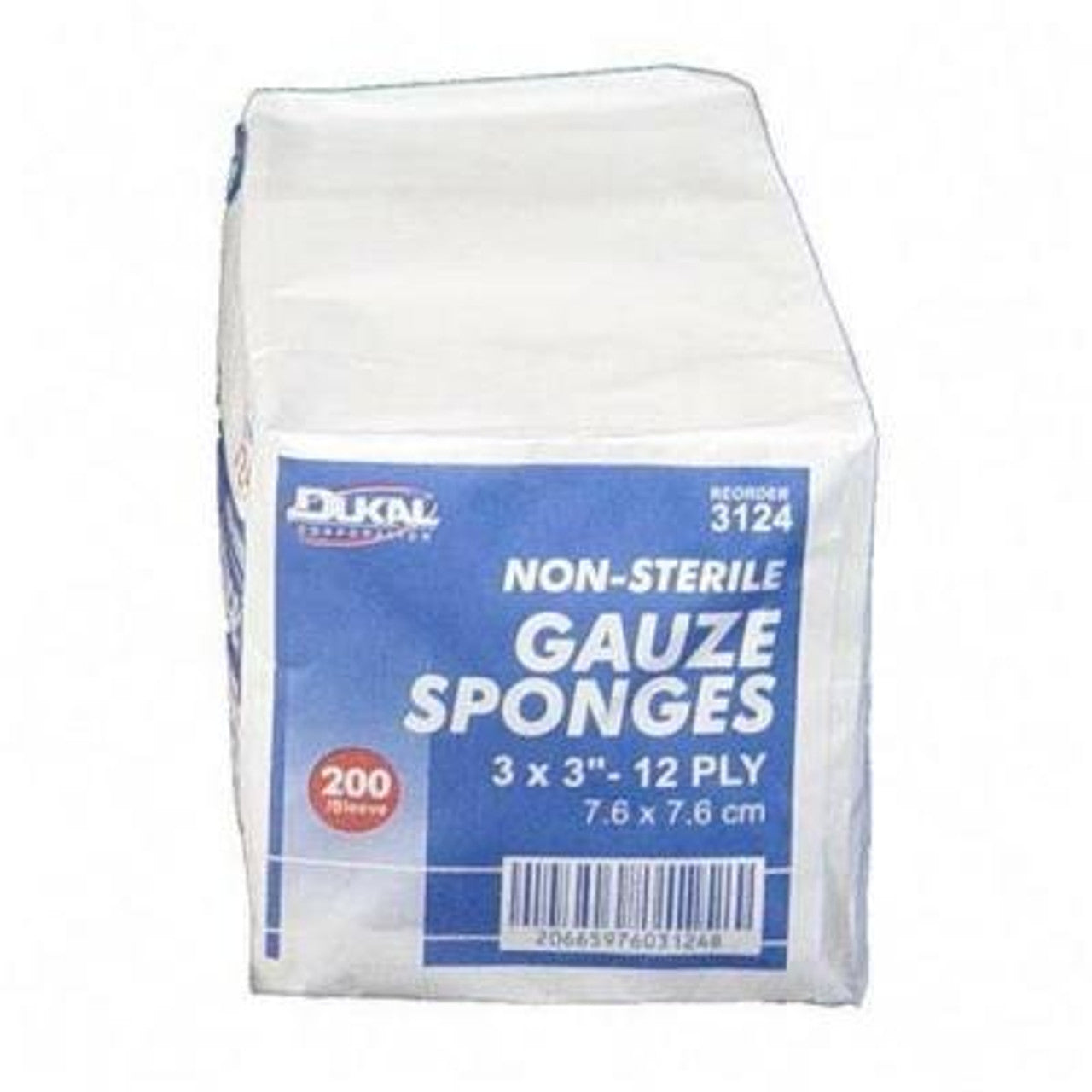 Dukal Corp 12 Ply Gauze Sponges - 3x3 Inches, Pack of 200