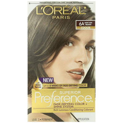 L'Oreal Paris Superior Preference Light Ash Brown Hair Color #6A