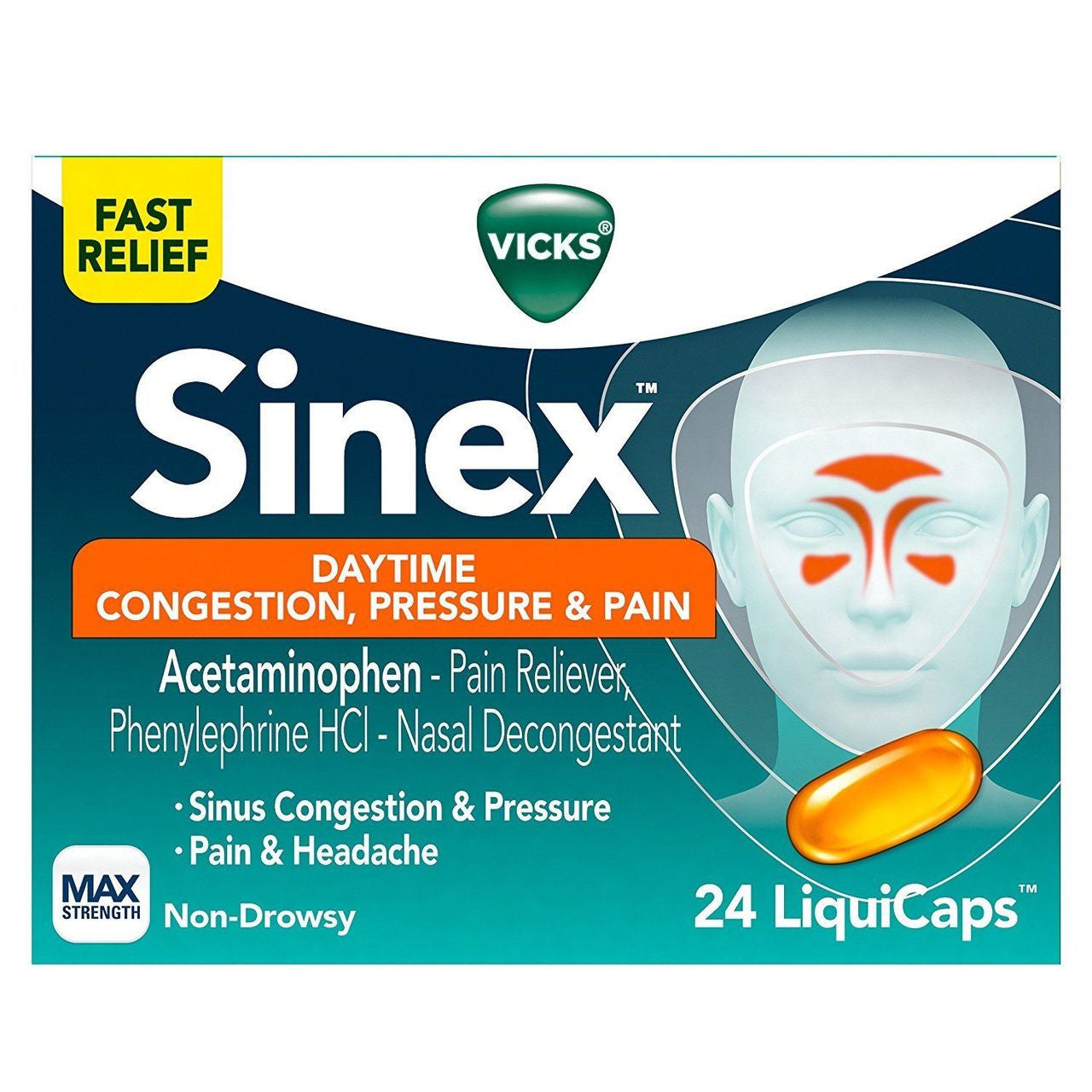 Vicks Sinex Severe Sinus Pressure LiquiCaps