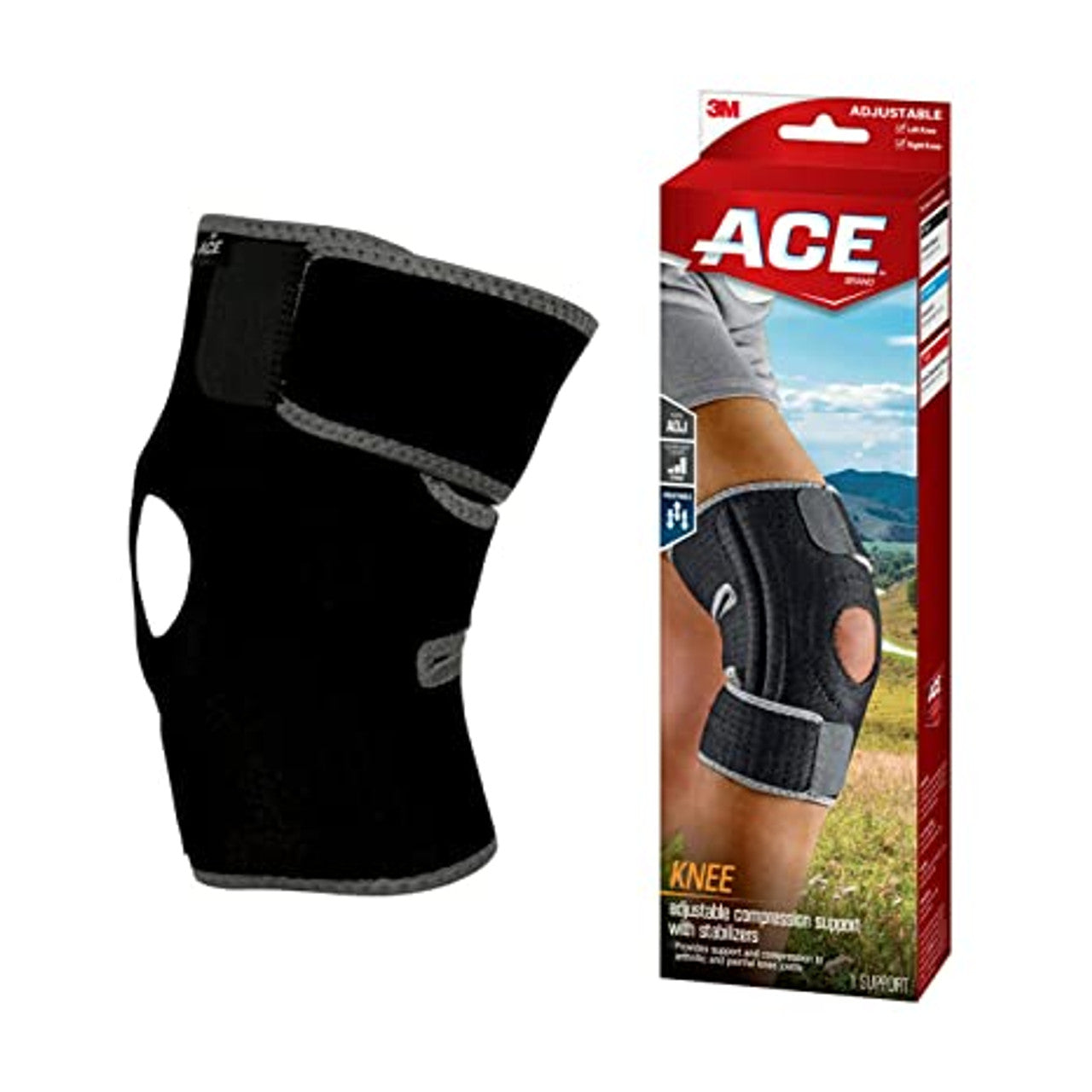 Genouillère Ajustable Ace avec Stabilisateurs Latéraux Doubles