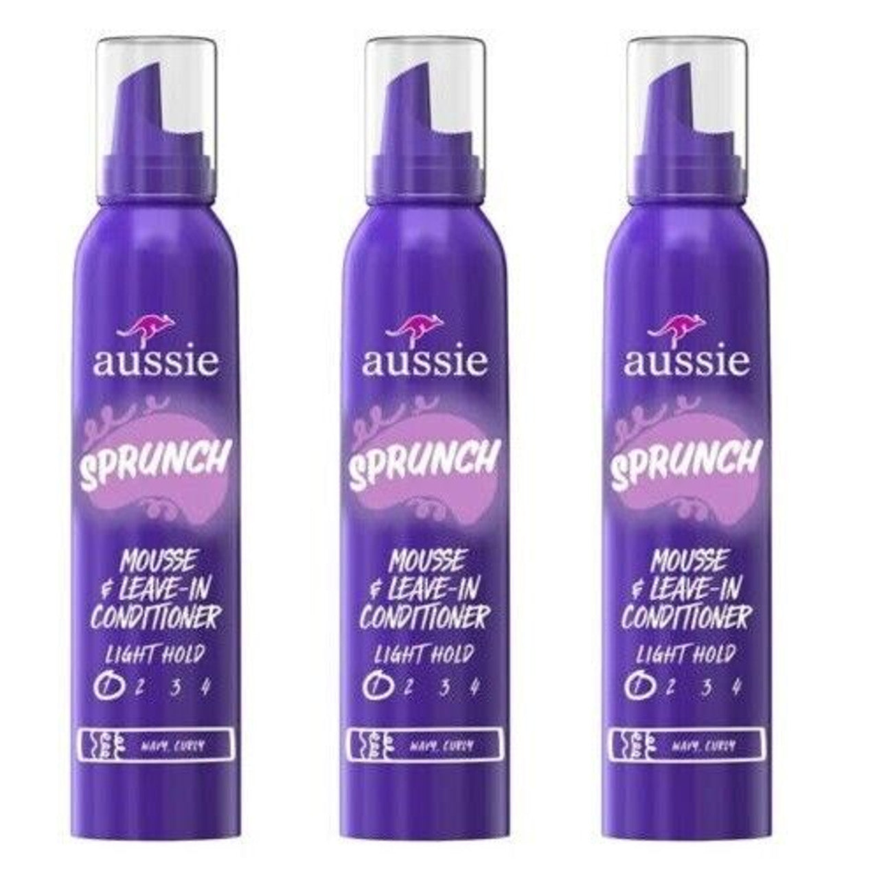 Aussie Sprunch Mousse Leave-In Conditioner, Light Hold, 6 Oz