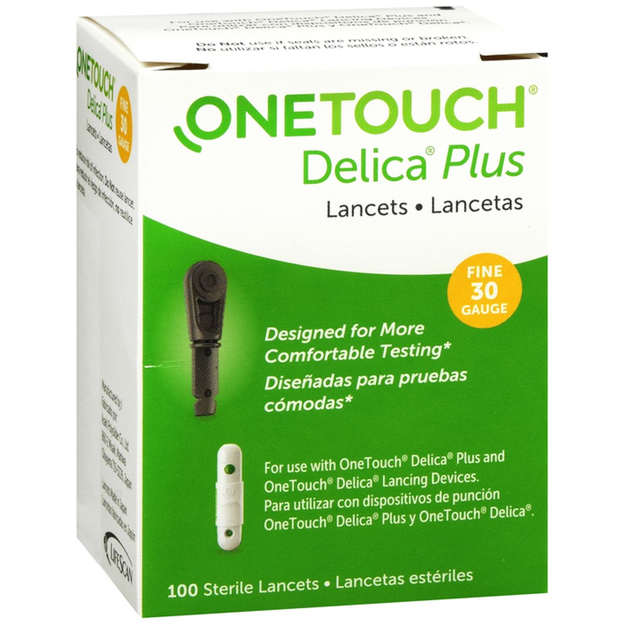 Lancettes OneTouch Delica Plus 30G - 100 unités
