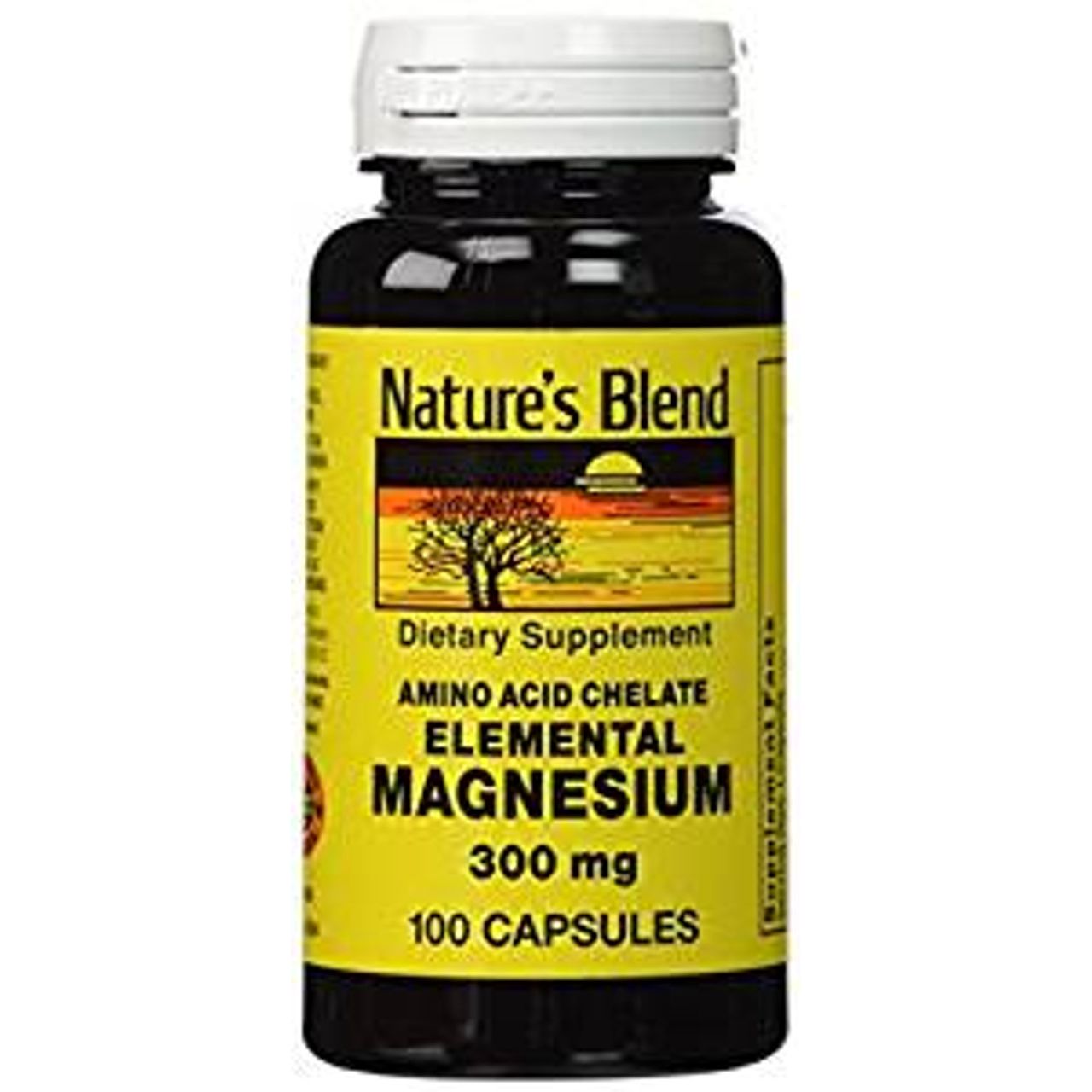 Magnesio Elemental de Nature's Blend – 300 mg – 100 Cápsulas